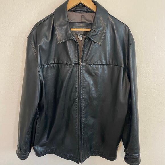 Banana Republic Other - Vintage Banana Republic Mens Size XL Genuine Leather Jacket Black